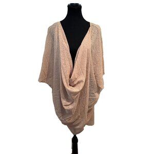 NWT Colleen Lopez Tan Handkerchief Tunic Top Draped Blouse Size 2X/3X Plus